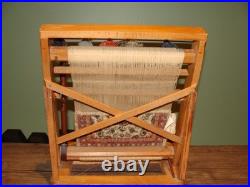 Vintage Wool rug carpet advertising store display miniature loom