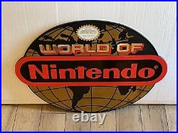 Vintage World of Nintendo store display sign Retail N64 Gameboy