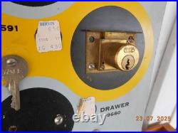 Vintage YALE LOCK Wooden Sign Store Display Advertising Rare Cabinet Lock & Keys