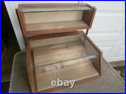 Vintage Zenith Store Wooden with Glass Display Cabinet Showcase