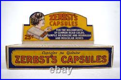 Vintage Zerbst's Capsules Full Store Display Box with 12 Boxes