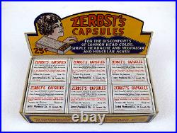 Vintage Zerbst's Capsules Full Store Display Box with 12 Boxes