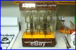 Vintage Zippo Lighter Lighted Revolving Store Display Case