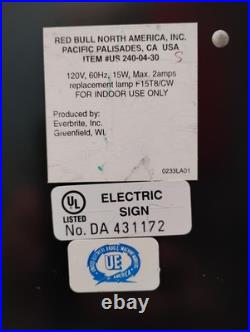 Vintage and Rare Red Bull Light Up 3D Can, New Bulb, Working Store Display