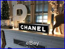 Vintage, authentic 1950s Chanel light up store display with rare spot lights
