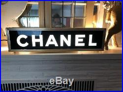Vintage, authentic 1950s Chanel light up store display with rare spot lights