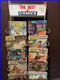Vintage c1970s-80s Comic Book Store Display Advertising Rack Sign