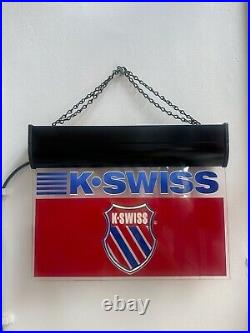 Vintage k swiss shoes light sign store display 90s / y2k still works