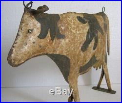 Vintage old iron cow trade sign / store display sign