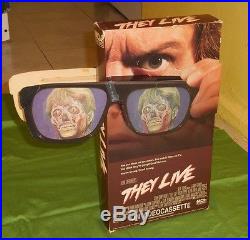 Vintage original THEY LIVE video store display mobile oversized vhs box