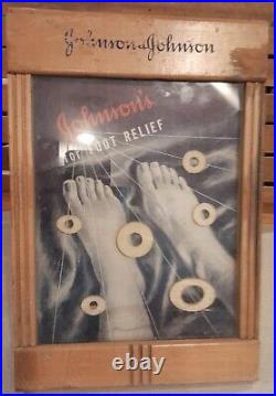 Vintage sore feet medical store display JOHNSON & JOHNSON ca. 1949 CORN & BUNION