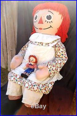 Vintage store display biggest Knickerbocker 68 tall Raggedy Ann doll Jumbo