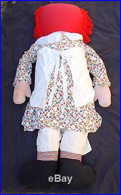 Vintage store display biggest Knickerbocker 68 tall Raggedy Ann doll Jumbo