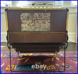 Vintage yellow metal RCA Radio Batteries store display rack