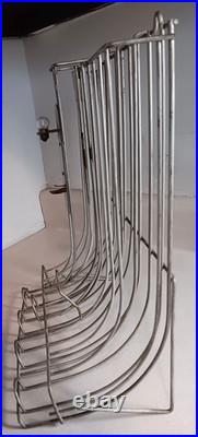 Vtg 1930's Burgess Battery Display Tester Flashlight Size C D-cell Rack Tin Sign