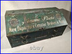 Vtg 1940's New Departure Coaster Brakes & Hubs Bicycle Store Display Parts Chest