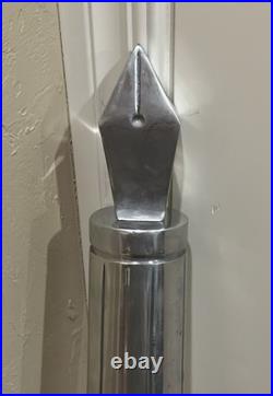 Vtg 1950s Giant 31 Cast Aluminum Fountain Pen Store Display Trade Sign Prop MCM