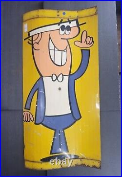 Vtg 1970's double-sided advertising sign turning Roger Hargreaves store display