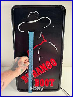 Vtg 1970s 80s Durango Boot Lighted Advertising STore Display cowboy RARE
