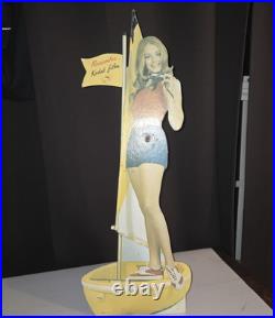 Vtg 1970s Kodak Camera Countertop Boat Girl Advertising Sign Cardboard 21