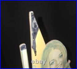 Vtg 1970s Kodak Camera Countertop Boat Girl Advertising Sign Cardboard 21