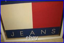 Vtg 1990s TOMMY HILFIGER JEANS Advertising Canvas Store Display Framed Rare 20 Vtg 1990s TOMMY HILFIGER JEANS Advertising Canvas Store Display Framed Rare 20
