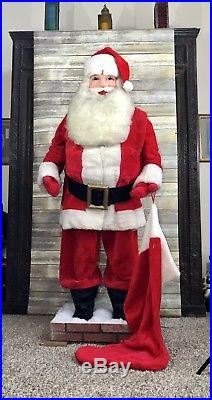 Vtg 50s/60s Harold Gale 6 FOOT Mechanical Santa Christmas Store Window Display