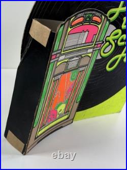 Vtg 60s 70s Back to School Hits Advertising Record Store Display Jukebox neon #2