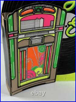 Vtg 60s 70s Back to School Hits Advertising Record Store Display Jukebox neon #2