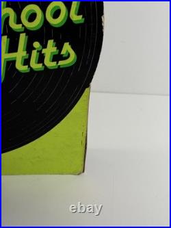 Vtg 60s 70s Back to School Hits Advertising Record Store Display Jukebox neon #2
