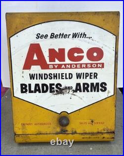 Vtg Anco Windshield Wiper Cabinet -Advertising Display for Anco Wiper Blades