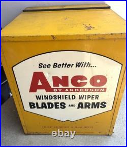 Vtg Anco Windshield Wiper Cabinet -Advertising Display for Anco Wiper Blades