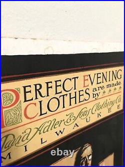 Vtg Antique Original Store Advertising Work Wear Mens Clothes Clothing Sign