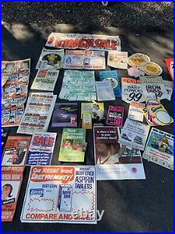 Vtg Collection Rexall Store Signs Posters Counter Displays Paper Cardboard 1¢