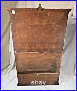 Vtg. DIAMOND DYES Wooden Cabinet Oak Country Store Tin Litho + Oak Display
