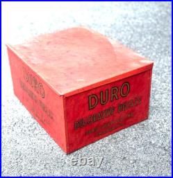 Vtg Duro Decorative Decals Metal Advertising General Store Display Box