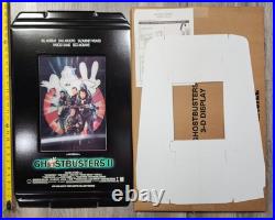 Vtg Ghostbusters 2 Movie VHS Laser Disc Store Display 3D Standee Cardboard