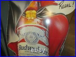 Vtg Halloween Budweiser Bud Beer Bottle Dracula Standee Store Display 1994