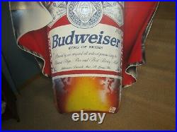Vtg Halloween Budweiser Bud Beer Bottle Dracula Standee Store Display 1994