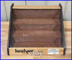 Vtg Kershaw by Kai Knife display case 3 tier 14 wide 9 tall 12 deep w key