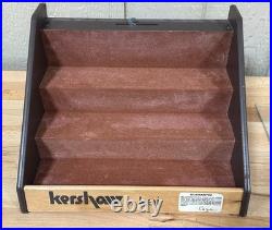 Vtg Kershaw by Kai Knife display case 3 tier 14 wide 9 tall 12 deep w key