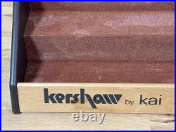 Vtg Kershaw by Kai Knife display case 3 tier 14 wide 9 tall 12 deep w key