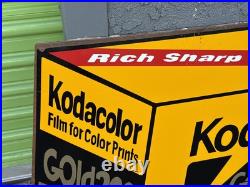 Vtg Kodak Advertising Store Display Sign Gold 200 Sided 3d Plaque VERY COOL 34