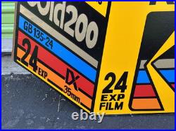 Vtg Kodak Advertising Store Display Sign Gold 200 Sided 3d Plaque VERY COOL 34