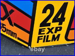 Vtg Kodak Advertising Store Display Sign Gold 200 Sided 3d Plaque VERY COOL 34