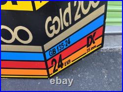 Vtg Kodak Advertising Store Display Sign Gold 200 Sided 3d Plaque VERY COOL 34