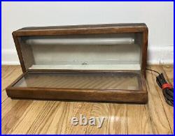 Vtg MCM Parker Pen Wood & Glass No. 318 Display Case By Ressinger Ferrill & Co