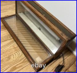 Vtg MCM Parker Pen Wood & Glass No. 318 Display Case By Ressinger Ferrill & Co