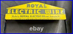 Vtg Metal Royal Electric Wire Store Counter Top Display Rack Stand Sign (A40)