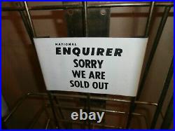 Vtg Metal Store Sale Rack National Enquirer Sorry Sold Out TV Guide Magazines